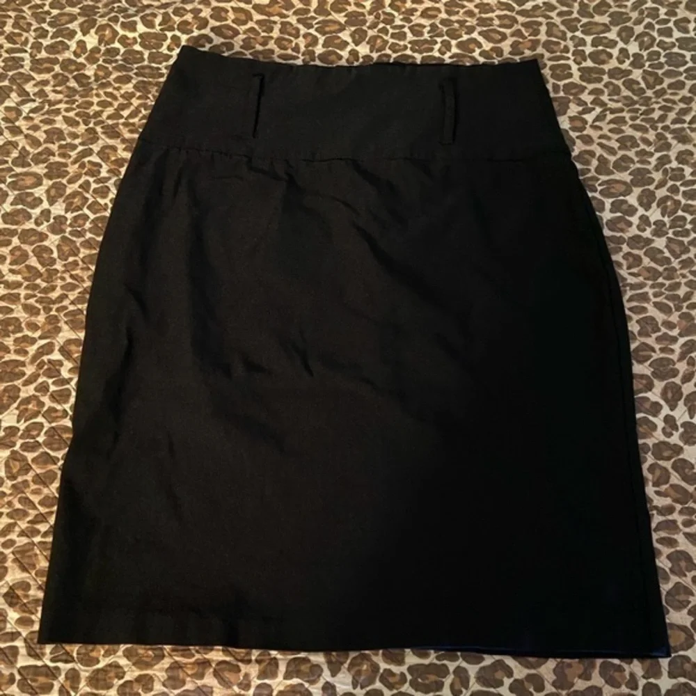 Great Black Stretch Skirt Zipper Back